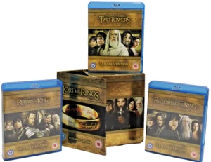 Lord of the Rings Extended Trilogy Blu-Ray Box Set Fellowship Two Towers King R2 - Picture 1 of 24