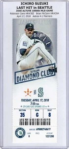 Boleto Ichiro Suzuki ÚLTIMO ÉXITO en Seattle Altuve 1000th 2018 Mariners Astros 4/17 - Imagen 1 de 22