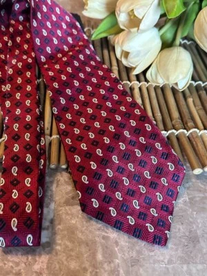Corbata para hombre 100 % seda roja lisa Nordstrom clásica estampada sofisticada corbata Foto 1 de 4