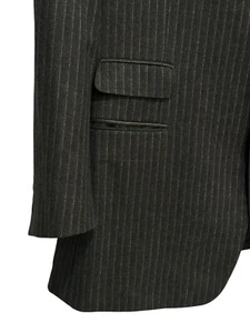 Blazer Ermenegildo Zegna Heritage Para Hombres Lana Cepillada Rayas Gris Italia EE. UU. 48 L - Imagen 1 de 12