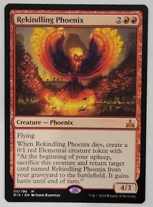 Rekindling Phoenix 111/196 - Rivals of Ixalan - MTG - LP - Regular Mythic - Picture 1 of 2