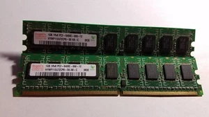 Server: Hynix 2GB(2X1GB) PC2-6400 DDR2-800MHz ECC Unbuffered CL6-6-6 240Pin DIMM - Picture 1 of 1