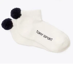 Tory Burch Navy Pom Adorable Socks! New! ☀️ - Picture 1 of 1