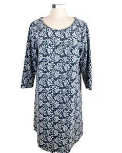 LOFT Plus Size 20 Dress Gray Floral Paisley Day Evening Cocktails Jacquard - Picture 1 of 10