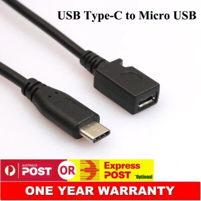 USB 3.1 Type-C USB-C Male to Micro USB 5-pin Female Adapter Converter Cable AU - Image 1 of 4
