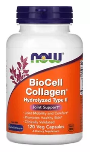 NOW FOODS BIOCELL COLÁGENO HIDROLIZADO TIPO II 120 CÁPSULAS - Imagen 1 de 3