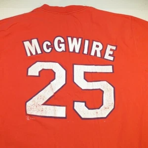 VINTAGE SPORT ATTACK ST LOUIS CARDINALS MLB BASEBALL #25 Mark McGwire T SHIRT XL - Picture 1 of 5