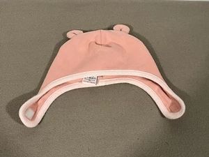 Next Girls 6-12 Months Soft Fleece Hat Ears Chin Tie Staps Winter Hat - Picture 1 of 3