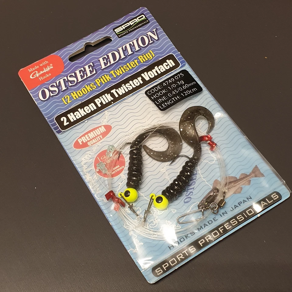 Spro Ostsee Edition 2 Haken Pilk Twister Rig 3g Black Glitter Dorsch ABVERKAUF - Bild 1 von 1