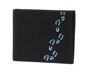 oxmox New Cryptan Pocketbörse Geldbörse Footsteps schwarz hellblau Neu