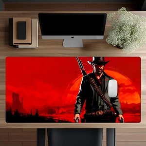 Outlaw Gaming Mauspad, Wilder Westen, Cowboy Gaming Schreibtischmatte, Geschenk für Gamer. - Bild 1 von 22
