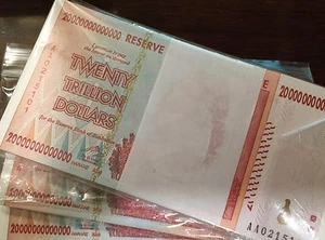 50X STÜCK 20 BILATER DOLLAR SIMBABWE P89 AA 2008 Pick 89 USA VERKÄUFER COA - Bild 1 von 8