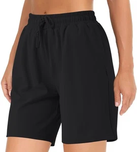 Women Bermuda Shorts 8 Way High Stretch Yoga Shorts Athletic Workout Running ... - Picture 1 of 5