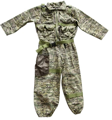 Disfraz Camuflaje Fuerzas Especiales Traje Piloto Militar Niños Talla Pequeña HALLOWEEN Foto 1 de 3