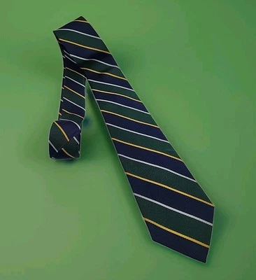 *NUEVO* J.Crew Corbata de seda a rayas diagonales para hombre - marrón/verde/azul claro Foto 1 de 4