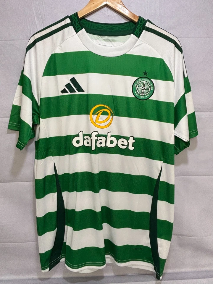 Celtic FC 2024/25 Adidas Men’s Home Jersey Green White Slim Fit Outdoor XL - Image 1 of 4
