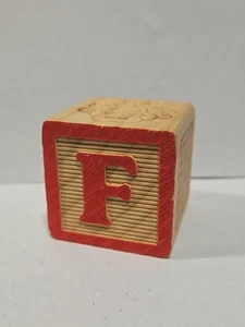 Blocco alfabeto in legno lettera F ricambio artigianato 1,5"  - Foto 1 di 6