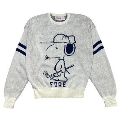 DE COLECCIÓN AÑOS 80 90 PEANUTS SNOOPY GOLF SUÉTER FORE CLIFF ENGLE TALLA M HECHO EN EE. UU. Foto 1 de 4