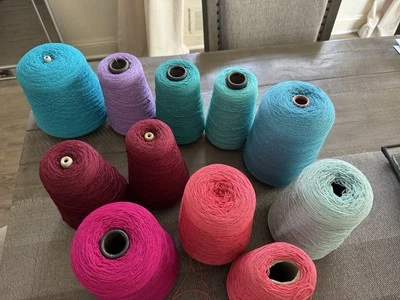 Lot of Lucci  Yarns 11 Cones  Wool/Rayon - Image 1 of 4