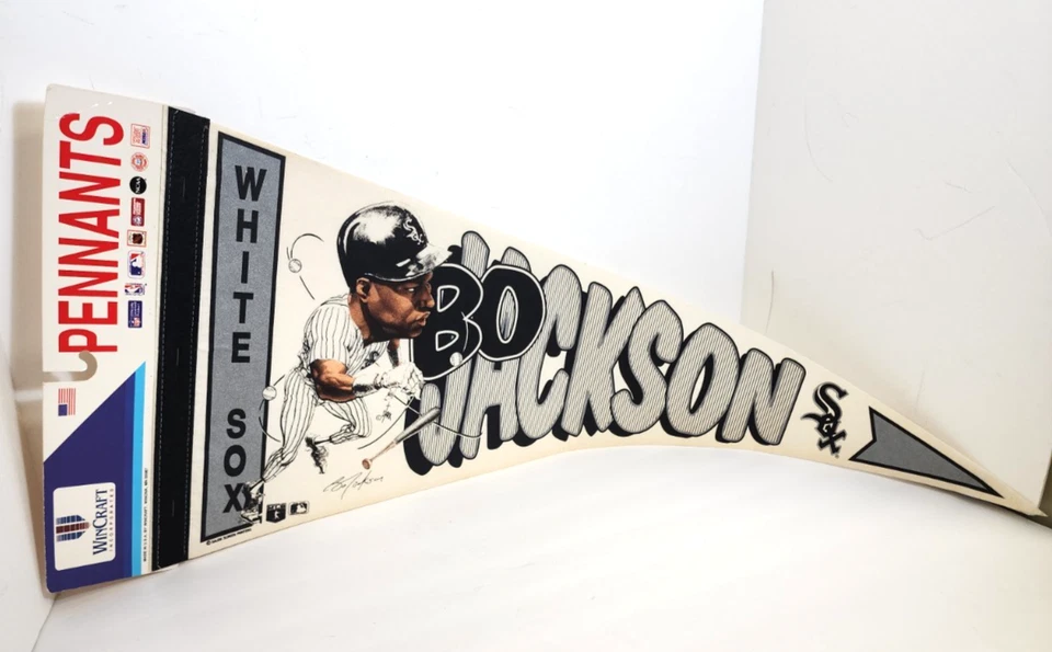 NEW Vintage BO JACKSON CHICAGO WHITE SOX  12"x30"  Baseball Pennant - Image 1 of 1