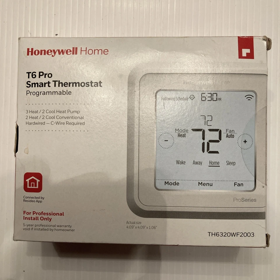 Honeywell Home T6 Pro Programmable Smart Thermostat - New - TH6320WF2003 - Image 1 of 1