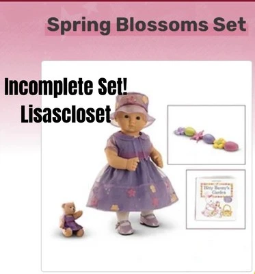 ¡Solo vestido y sombrero! Conjunto de flores de primavera para muñeca Bitty Baby American Girl púrpura Foto 1 de 4