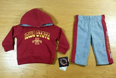 IOWA STATE CYCLONES (2 Piece Set) Lightweight Hoodie & Pants Infant 0-3 Months Cover