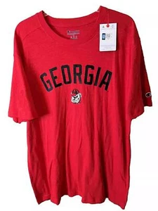 Men's Champion Official Georgia Bulldogs Logo T-Shirt Red M - Picture 1 of 2