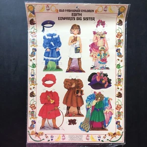 Old Fashioned Children Edith and Edward Paper Dolls By Susan Beebe 1988 - Picture 1 of 5