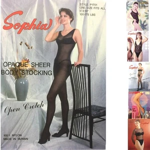 Sophia blickdicht DURCHSICHTIGER Körperanzug offener Schritt KÖRPERSTRUMPF - Bild 1 von 23