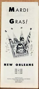 1962 Americana Flyer Pamphlet Martedì Grasso Louisiana New Orleans Sfilate Carnevale - Foto 1 di 3