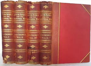 South Africa and the Transvaal War. Illus and Maps Creswicke 8 Vols in 4 Leather - Imagen 1 de 6