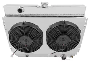 3 Row Champion Radiator for 1966-1968 Chevy Caprice With Upgraged 12" Spal Fans - Picture 1 of 3