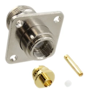 082-6099-RFX RF Connectors Jack Coaxial N Type 50Ohm Panel Mount Solder :RoHS - Picture 1 of 1