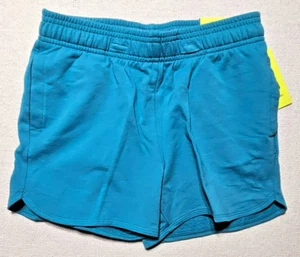 All in Motion Teal Drawstring Shorts Girls Large 10-12 Waist 26 In" - Picture 1 of 3