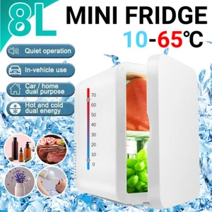 8L Mini Fridge Portable Table Top Electric Cooler Ice Box Car Home UK - Picture 1 of 16