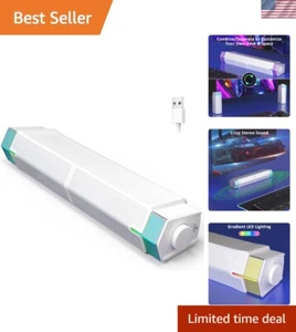 Versatile Bluetooth Speakers with 2-in-1 Sound Bar Feature and Colorful LEDs - Picture 1 of 11