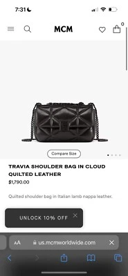 Travia MCM cloud Quilted Bag, NWT - Image 1 of 4