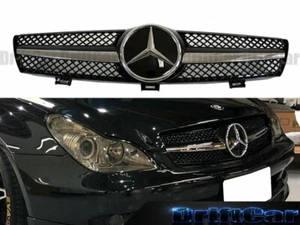 Fit with 05-08 W219 CLS-Class Sedan Front Fence Grille Gloss Black CBD Style Set - Picture 1 of 4