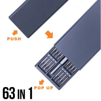 63 in 1 Magnetic Precision Screwdriver Set PC Mobile Phone Watch Repair Tool Kit - Image 1 of 4