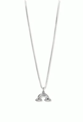 Argento Sterling 'D' Per Diamante Arcobaleno Ciondolo P4395 (Senza Diamante) - Immagine 1 di 4