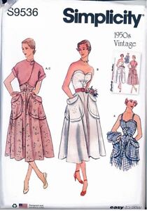 Simplicity 9536 Vintage Retro Sundress Bridal Pattern Size H5 6-14 R5 14-22 New