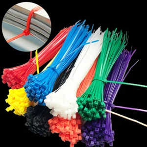 100Pcs Coloured Cable Ties Nylon Zip Tie Wraps Strong Long Wide Tie Straps 66 - Picture 1 of 20