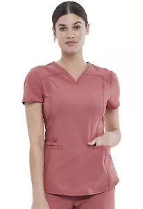 Cedar Cherokee Scrubs Statement V Neck Top CK798 CEAR - Picture 1 of 6