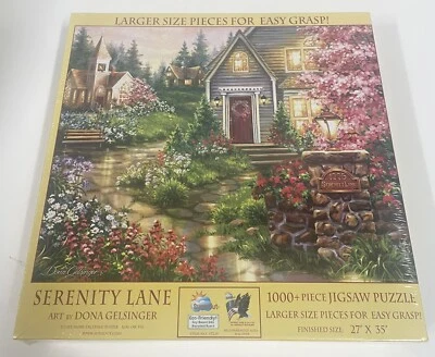 SunsOut Serenity Lane Jigsaw Puzzle Dona Gelsinger 1000pc SEALED - Image 1 of 3