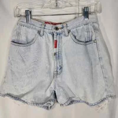 No Excuses Sexy Jeanswear Tough Light Wash Distressed Blue Denim Shorts Sz 9/10 - Image 1 of 4