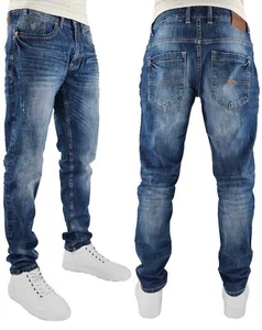 Rocawear Men's Slim Fit Denim Blue Wash Jeans Mens Designer Denim Pants W32 - Picture 1 of 5