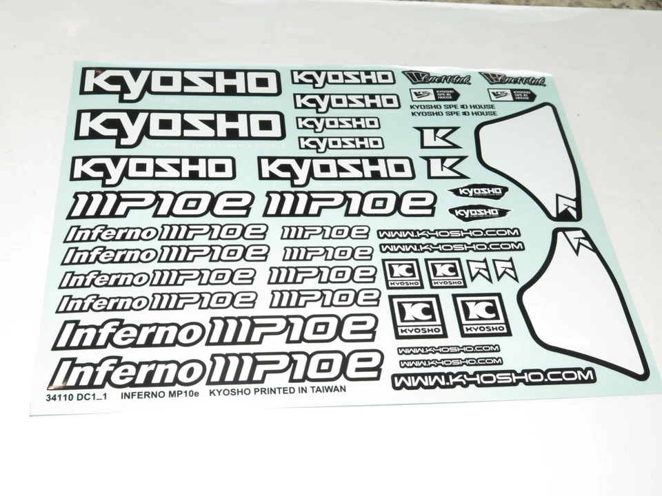 KYO34116 KYOSHO INFERNO MP10E TKI2 BUGGY DECALS - Image 1 of 1