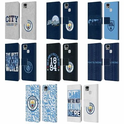 MANCHESTER CITY MAN CITY FC GRAPHICS LEATHER BOOK CASE FOR ASUS ZENFONE PHONES - Image 1 of 4