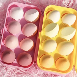 8 esponjas de maquillaje licuadora belleza base cosmética aplicador mezcla látex fr - Imagen 1 de 16